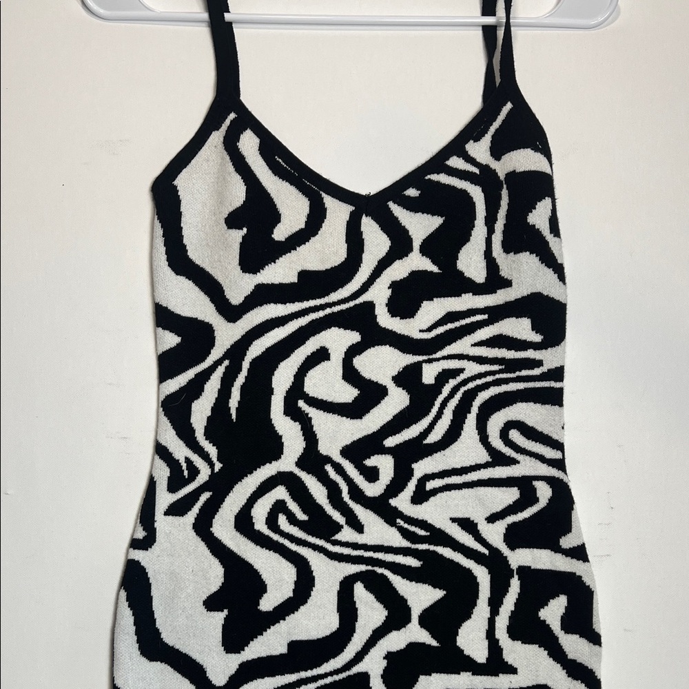 Say What? Black and White Swirl Mini Dress - Picture 2 of 5